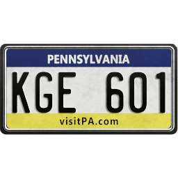 Plate USA Pennsylvania