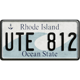 Plate USA Rhode Island