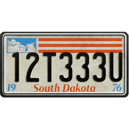 Plate USA South Dakota