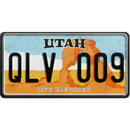 Plate USA Utah