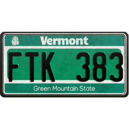 Plate USA Vermont