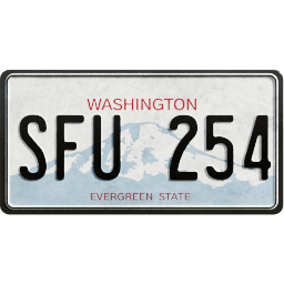 Plate USA Washington