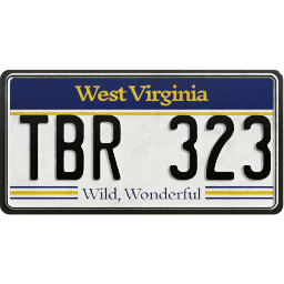 Plate USA West Virginia