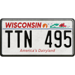 Plate USA Wisconsin