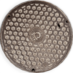 Manhole Circle Hexagonal Pattern