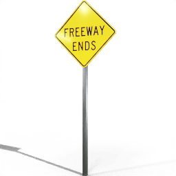 USA Warning Freeway Ends