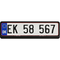 Plate EU Denmark