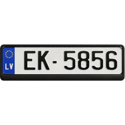 Plate EU Latvia