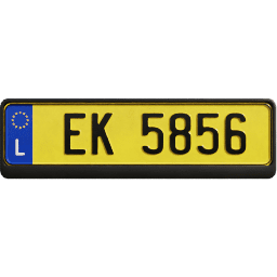 Plate EU Luxembourg