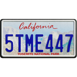 Plate USA California