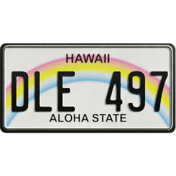 Plate USA Hawaii