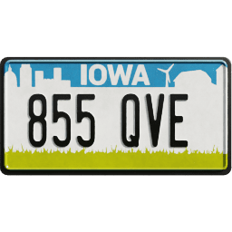 Plate USA Iowa