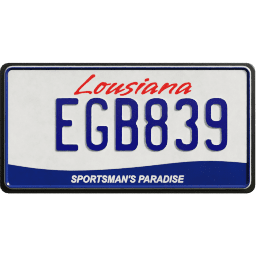 Plate USA Louisiana