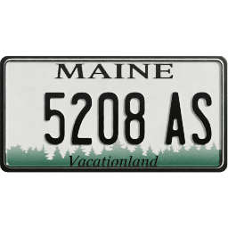 Plate USA Maine