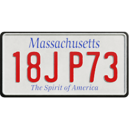 Plate USA Massachusetts