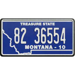 Plate USA Montana