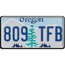 Plate USA Oregon