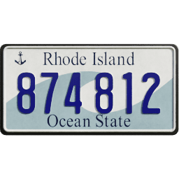 Plate USA Rhode Island