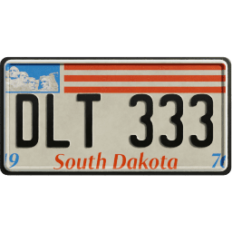 Plate USA South Dakota