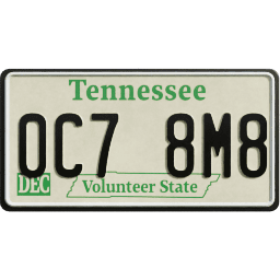 Plate USA Tennessee