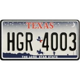 Plate USA Texas