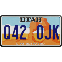 Plate USA Utah