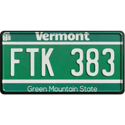 Plate USA Vermont