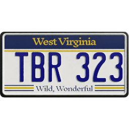 Plate USA West Virginia