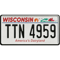 Plate USA Wisconsin