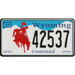 Plate USA Wyoming