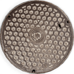 Manhole Circle Hexagonal Pattern