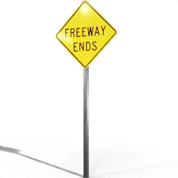 USA Warning Freeway Ends