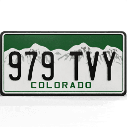 Plate USA Colorado