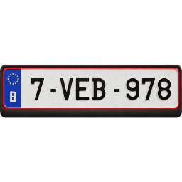 Plate EU Belgium