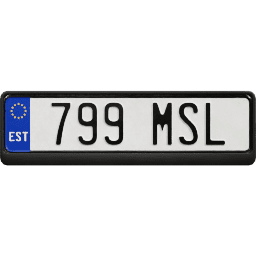 Plate EU Estonia