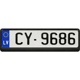 Plate EU Latvia