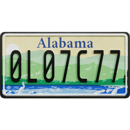 Plate USA Alabama