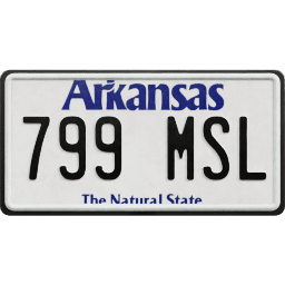 Plate USA Arkansas