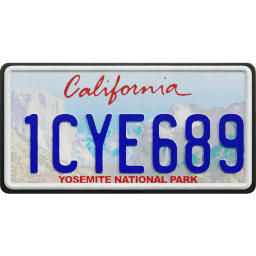 Plate USA California
