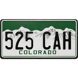 Plate USA Colorado