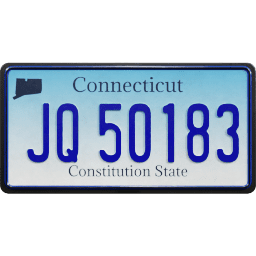 Plate USA Connecticut