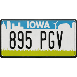 Plate USA Iowa