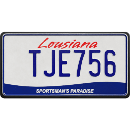 Plate USA Louisiana