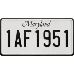 Plate USA Maryland