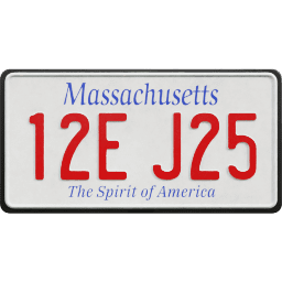 Plate USA Massachusetts