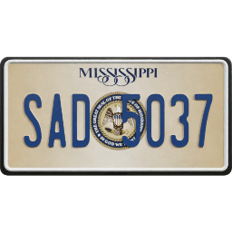 Plate USA Mississippi