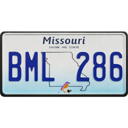 Plate USA Missouri