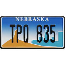 Plate USA Nebraska