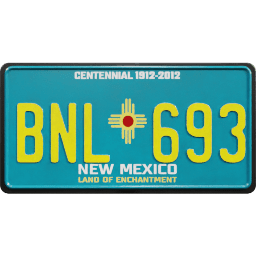 Plate USA New Mexico