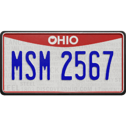 Plate USA Ohio